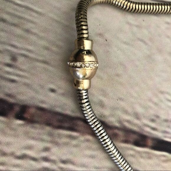 Silver / Gold Statement Necklace - Picture 2 of 5